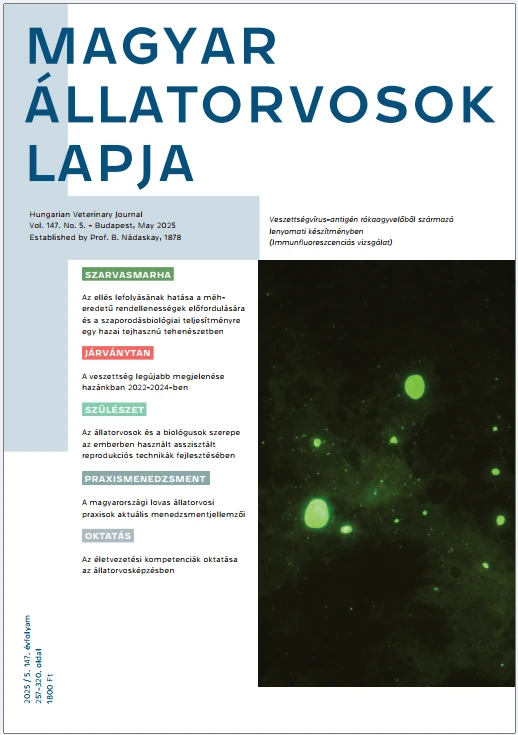 Magyar Állatorvosok Lapja 2025. 05. Május